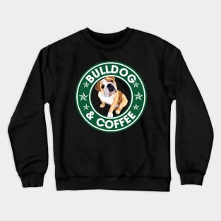 Bulldog And Coffee Crewneck Sweatshirt